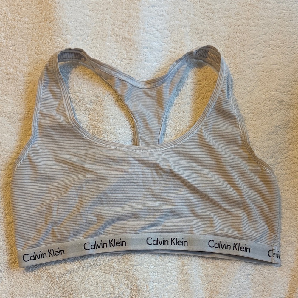 Set of Two - Calvin Klein Light Gray and Black Unpadded Bralette